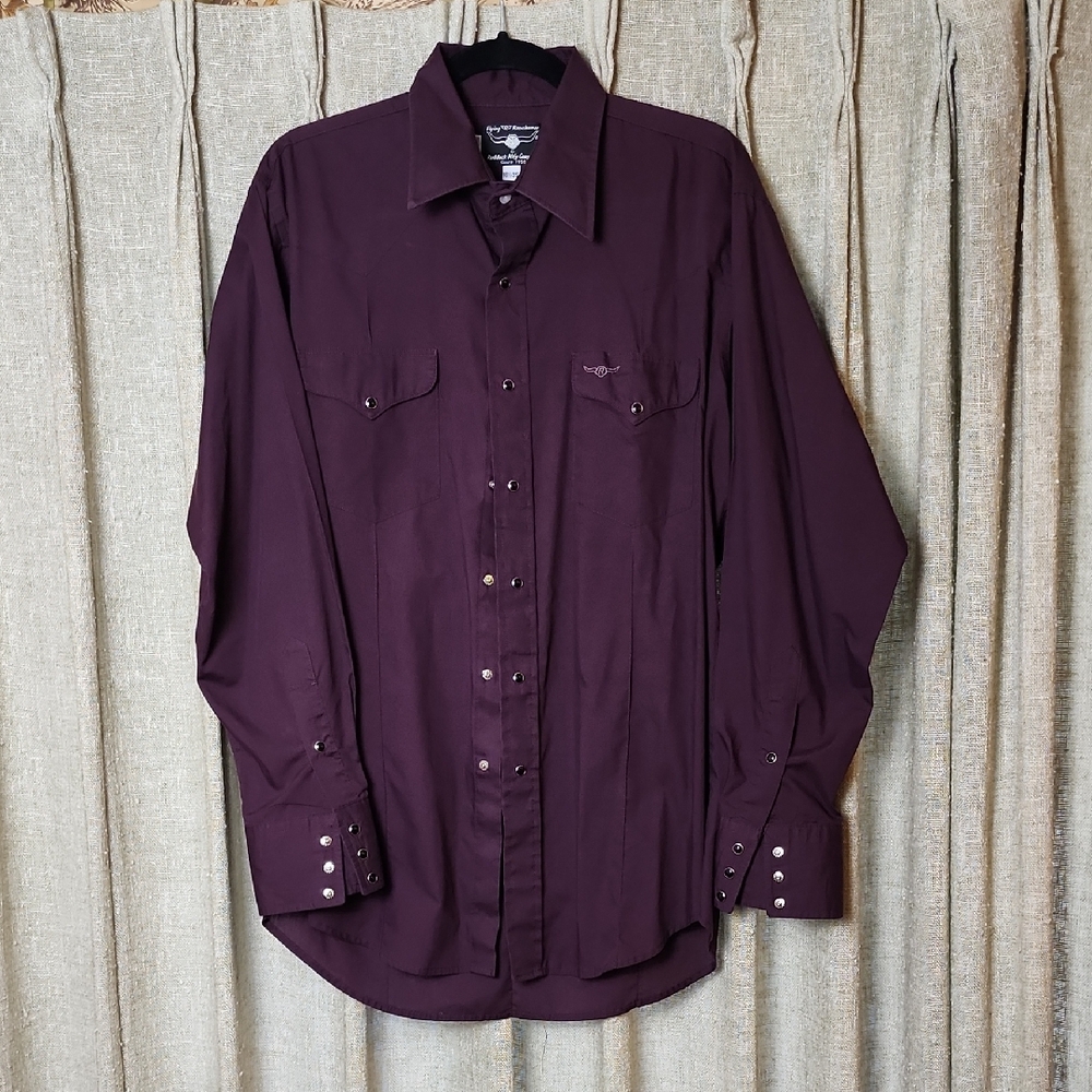 Men's Purple Western Shirt
